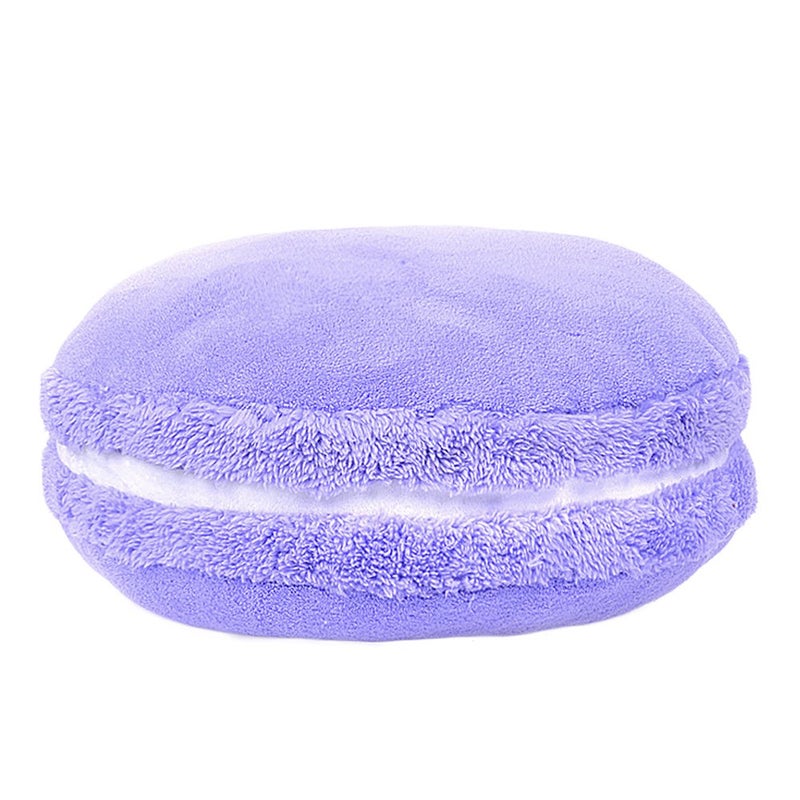 ChezMax Macaron Pillow Plush Back Bolster Cushion Microbead Throw Pillow Case Round Seat Cushion Home Decor Pillow for Sofa Bedroom Office Dormitory Car 14.5" Lavender Purple - Image 1